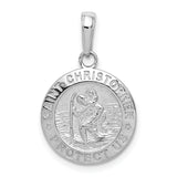 Charms Collection 14k White Gold Saint Christopher Medal Charm M1454W
