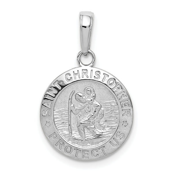 Charms Collection 14k White Gold Saint Christopher Medal Charm M1454W