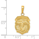 Charms Collection 14k Saint Michael Medal Badge Pendant M1462