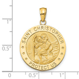 Charms Collection 14k Saint Christopher Medal Pendant M1484