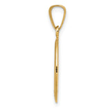 Saris and Things 14k Yellow Gold Solid Saint Joseph Medal Charm Pendant