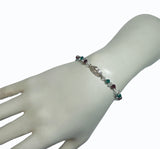 Sterling Silver Our Lady of Guadalupe with Tri-color Crystals 8" Bracelet