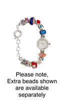 Sterling Silver Round Face Reflections Watch Starter Bracelet (Works for Pandora)