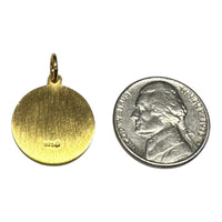 Sterling Silver 18K Yellow Gold-Plated 18.3mm (0.72") Our Lady of Charity "Caridad del Cobre" Medal