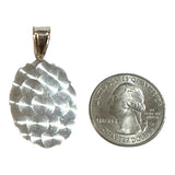 Sterling Silver Saint Barbara "Santa Barbara" Hand Engraved 1.57" Oval Medal