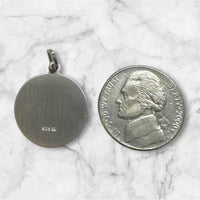 Sterling Silver Papa Francisco Pope Francis Antiqued and Brushed Sterling Silver Medal