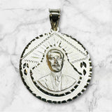 Sterling Silver Doctor Jose Gregorio Hernandez 32mm (1.25") Saint Medal Pendant