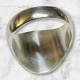 Sterling Silver Saint Michael Protect Us Badge Signet Man's Ring