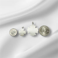 Sterling Silver Antiqued Finish Saint Florian Firefighter's Badge Medal Pendant (2 sizes)