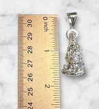Sterling Silver Our Lady of Charity "Caridad del Cobre" 1.89" Pendant