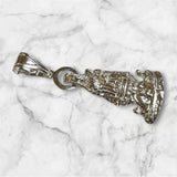 Sterling Silver Our Lady of Charity "Caridad del Cobre" 1.89" Pendant