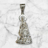 Sterling Silver Our Lady of Charity "Caridad del Cobre" 1.89" Pendant