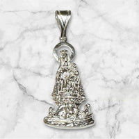 Sterling Silver Our Lady of Charity "Caridad del Cobre" 1.89" Pendant