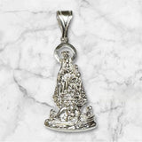 Sterling Silver Our Lady of Charity "Caridad del Cobre" 1.89" Pendant