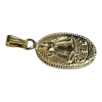 10 Karat Yellow Gold Our Lady of Charity "Caridad del Cobre" 14 x 10mm Oval Medal