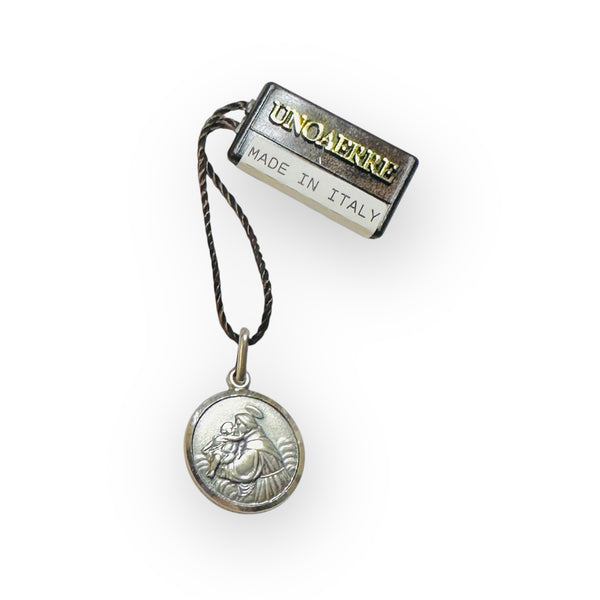 Antiqued Sterling Silver 13.8mm Saint Anthony Medal