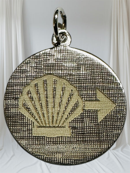 Sterling Silver Camino de Santiago "Way of Saint James" Shell and Arrow 19mm (0.75") Personalized Medal