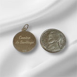 Sterling Silver Camino de Santiago "Way of Saint James" Shell and Arrow 19mm (0.75") Personalized Medal