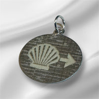 Sterling Silver Camino de Santiago "Way of Saint James" Shell and Arrow 19mm (0.75") Personalized Medal