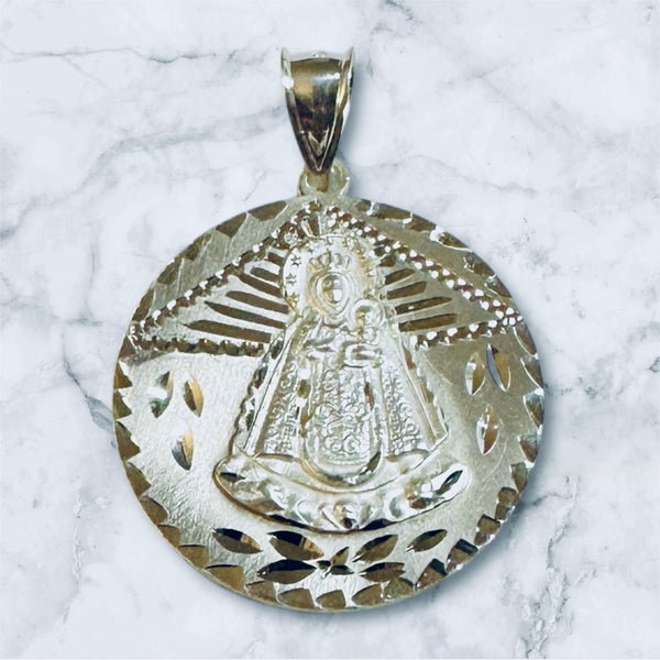 Sterling Silver Our Lady of Regla "Virgen de Regla" Handmade 25mm (1") Medal