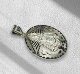 Sterling Silver Our Lady of Regla "Virgen de Regla" Handmade 25mm (1") Medal