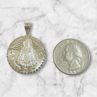 Sterling Silver Our Lady of Regla "Virgen de Regla" Handmade 25mm (1") Medal