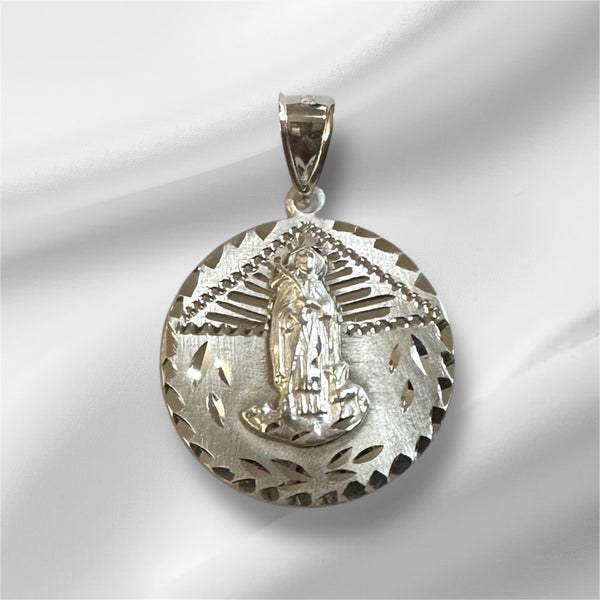 Sterling Silver Saint Martin "San Martin de Porres" 22mm (0.86") Handmade Medal