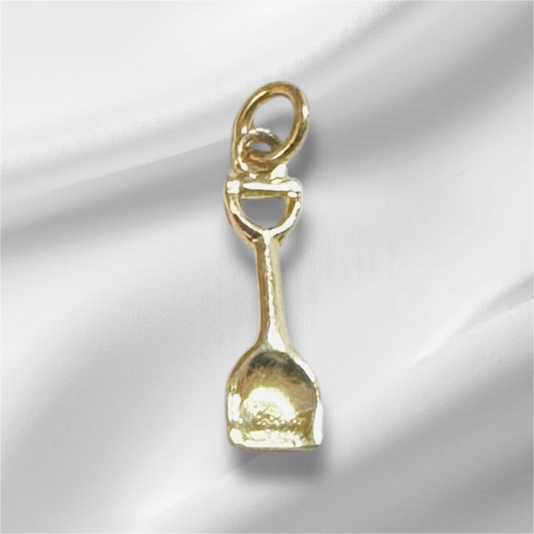 14 Karat Yellow Gold Mini Shovel Charm