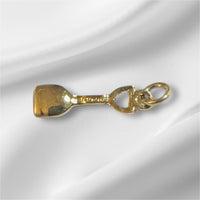14 Karat Yellow Gold Mini Shovel Charm