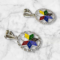 Vintage NOS 1970's Sterling Silver Estrella De Jose Enameled Pendant (2 Styles)