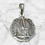 Sterling Silver Our Lady of Altagracia "Virgen de la Altagracia" 14.6mm Basilica Medal