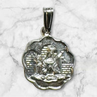 Sterling Silver Our Lady of Altagracia "Virgen de la Altagracia" 14.6mm Basilica Medal