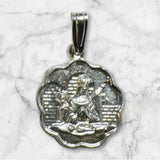 Sterling Silver Our Lady of Altagracia "Virgen de la Altagracia" 14.6mm Basilica Medal