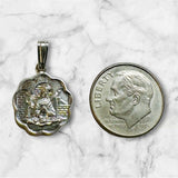 Sterling Silver Our Lady of Altagracia "Virgen de la Altagracia" 14.6mm Basilica Medal
