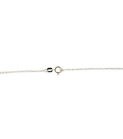Sterling Silver Genuine 6mm Azabache Jet and Lucky Eye Charm with 18" Cable Link Chain