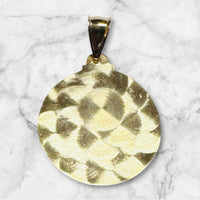 14 Karat Yellow Gold Saint Lazarus "San Lazaro" 22.7mm (0.89" Diameter) Medal