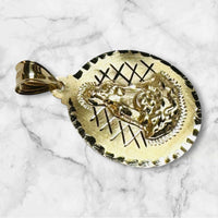 14 Karat Yellow Gold Our Lady of Charity "Caridad del Cobre" 22.7mm (0.89" Diameter) Medal
