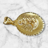 14 Karat Yellow Gold Saint Lazarus "San Lazaro" 22.7mm (0.89" Diameter) Medal