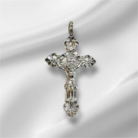 Sterling Silver Ornate Filigree Crucifix Pendant