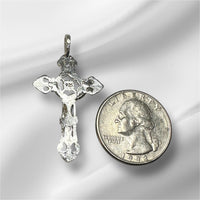 Sterling Silver Ornate Filigree Crucifix Pendant