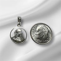 Sterling Silver Virgin Mary "Our Lady of Sorrows" Pendant