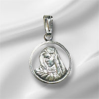 Sterling Silver Virgin Mary "Our Lady of Sorrows" Pendant