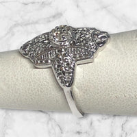 Sterling Silver 1/6 CTW Single-cut Diamond Cluster Vintage Ring