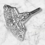 Sterling Silver 1/6 CTW Single-cut Diamond Cluster Vintage Ring