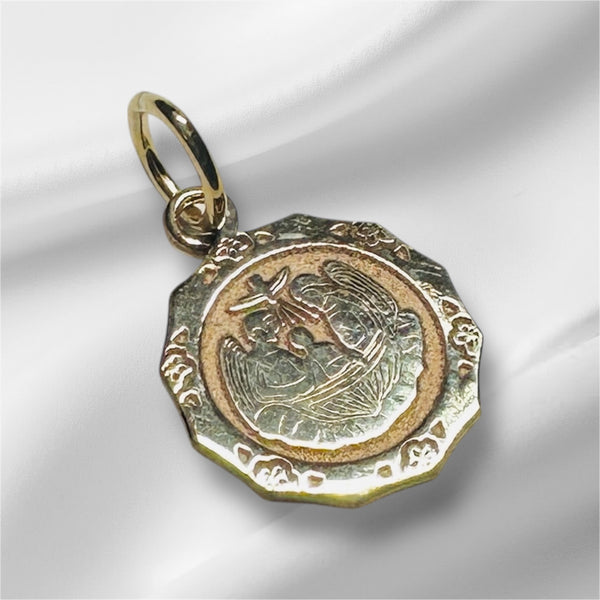 10 Karat Yellow Gold "Recuerdo del Bautismo" Spanish Baptism Charm