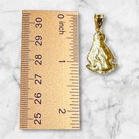 14 Karat Yellow Gold-plated Sterling Silver Our Lady of Regla "Virgen de Regla" Pendant