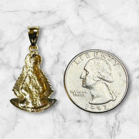 14 Karat Yellow Gold-plated Sterling Silver Our Lady of Regla "Virgen de Regla" Pendant
