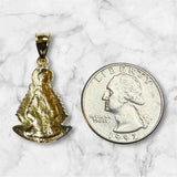 14 Karat Yellow Gold-plated Sterling Silver Our Lady of Regla "Virgen de Regla" Pendant
