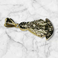 14 Karat Yellow Gold-plated Sterling Silver Our Lady of Regla "Virgen de Regla" Pendant