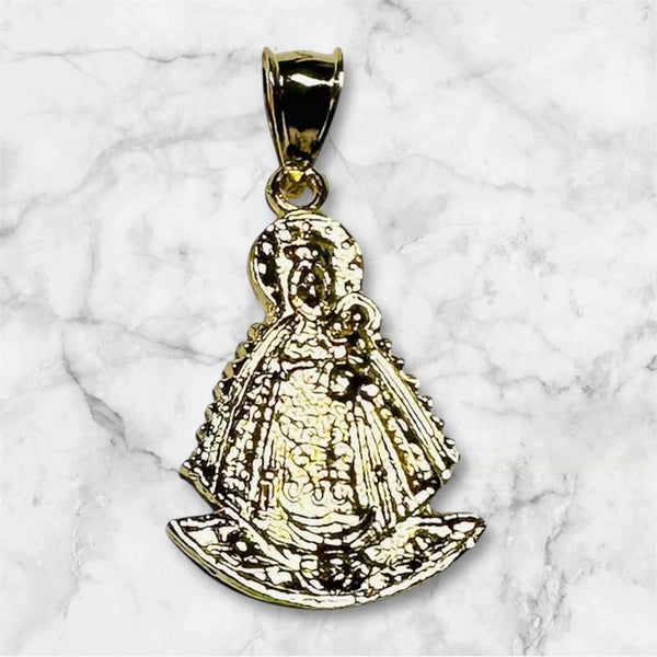14 Karat Yellow Gold-plated Sterling Silver Our Lady of Regla "Virgen de Regla" Pendant